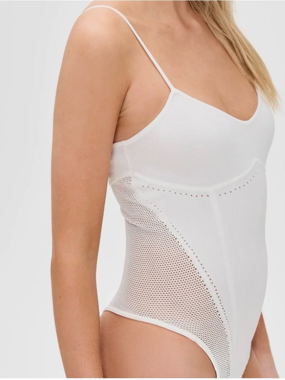 OFFSEIDS NEW YORK

Knit Underbust Cami Bodysuit-White
Xs